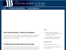 Tablet Screenshot of colmorsefoundation.org